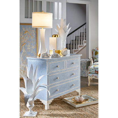 Lyon Tole Flower by Chelsea House in white. Made from tin in a transitional style.