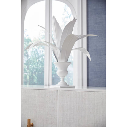 Lyon Tole Flower by Chelsea House in white. Made from tin in a transitional style.