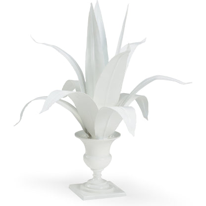 Lyon Tole Flower by Chelsea House in white. Made from tin in a transitional style.
