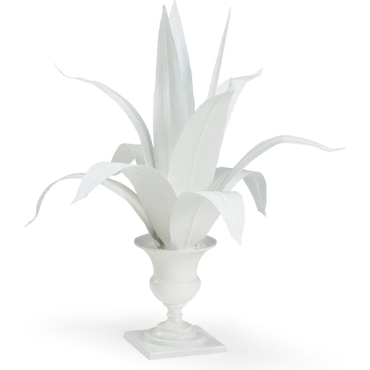 Lyon Tole Flower by Chelsea House in white. Made from tin in a transitional style.