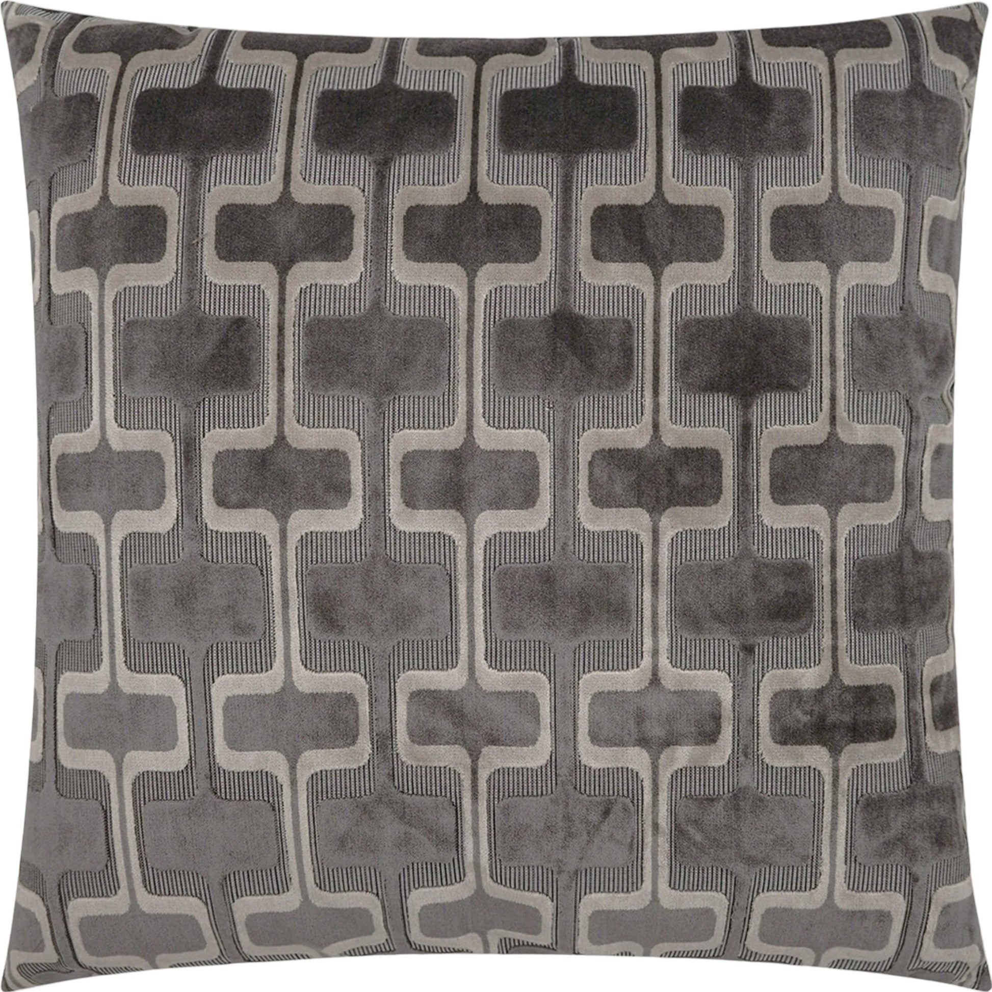 Uffizzi Throw Pillow by DV Kap Home in carbon. Made from 29% polyester, 71% spun viscose in a modern style.