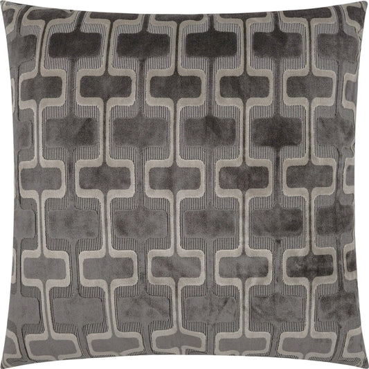 Uffizzi Throw Pillow by DV Kap Home in carbon. Made from 29% polyester, 71% spun viscose in a modern style.