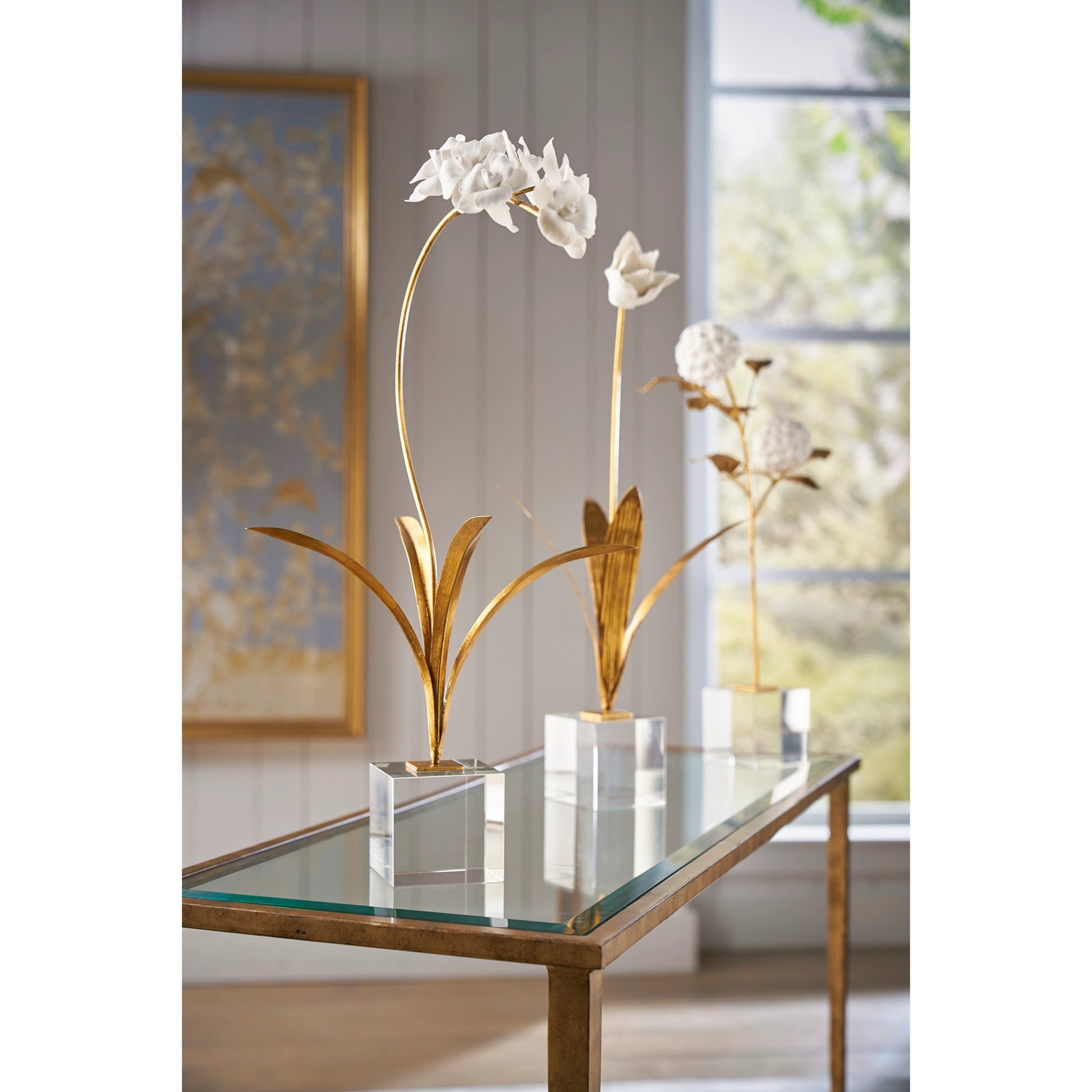 Orchid in Stand by Chelsea House. Made from unique in a coastal style.