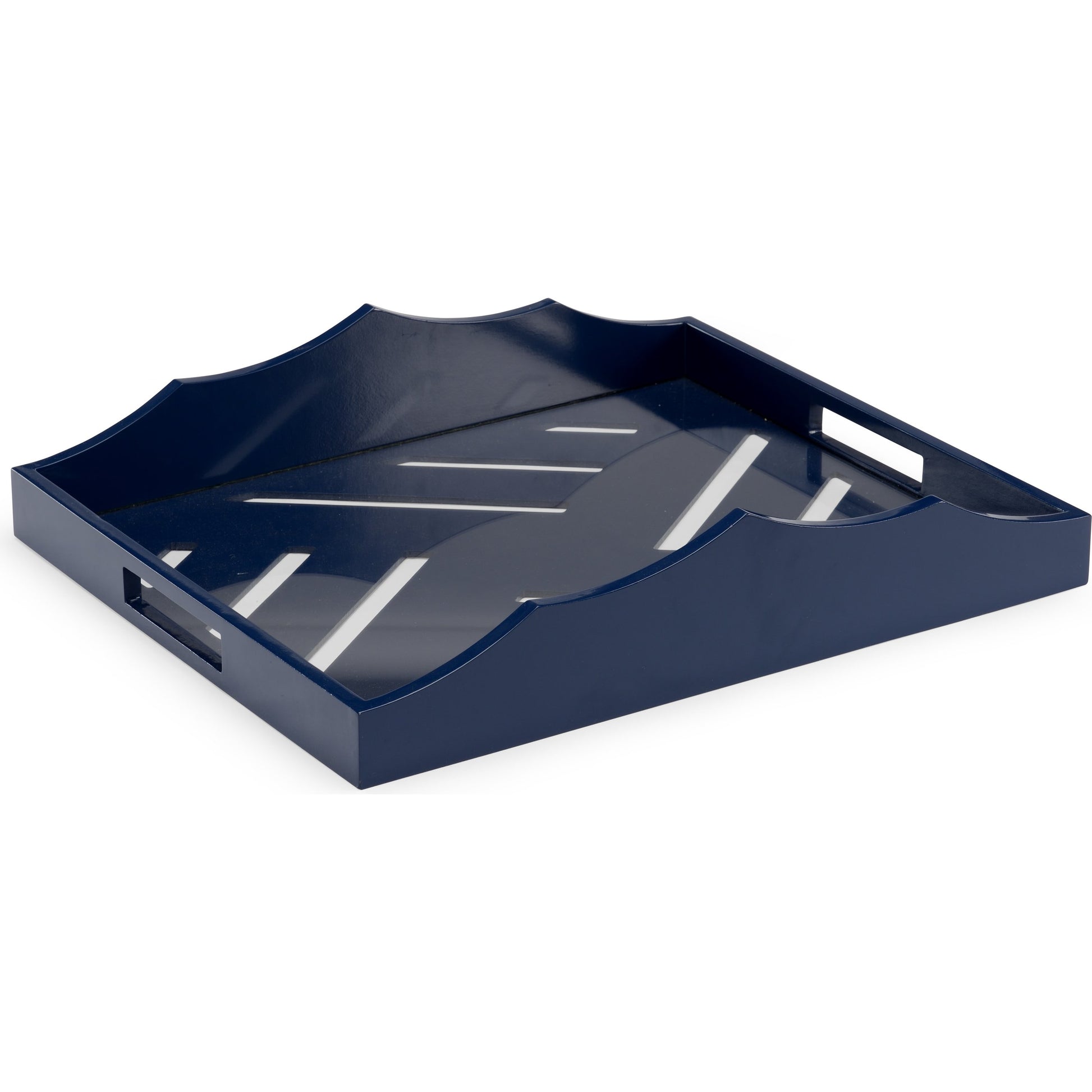 Miles River Tray by Chelsea House in cream, clear. Made from wood in a coastal style.