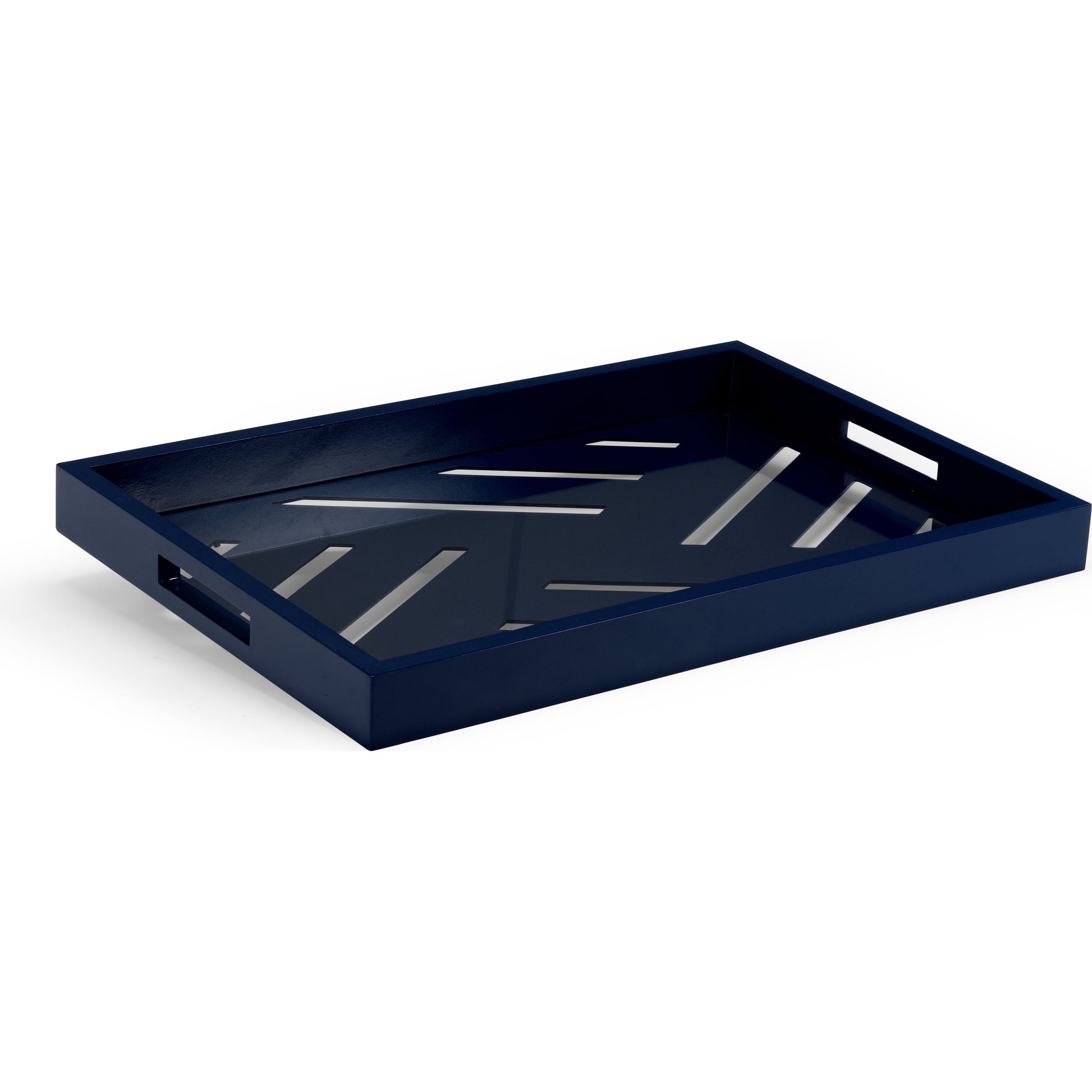 Tidewater Tray by Chelsea House in patriot blue, clear. Made from wood in a coastal style.