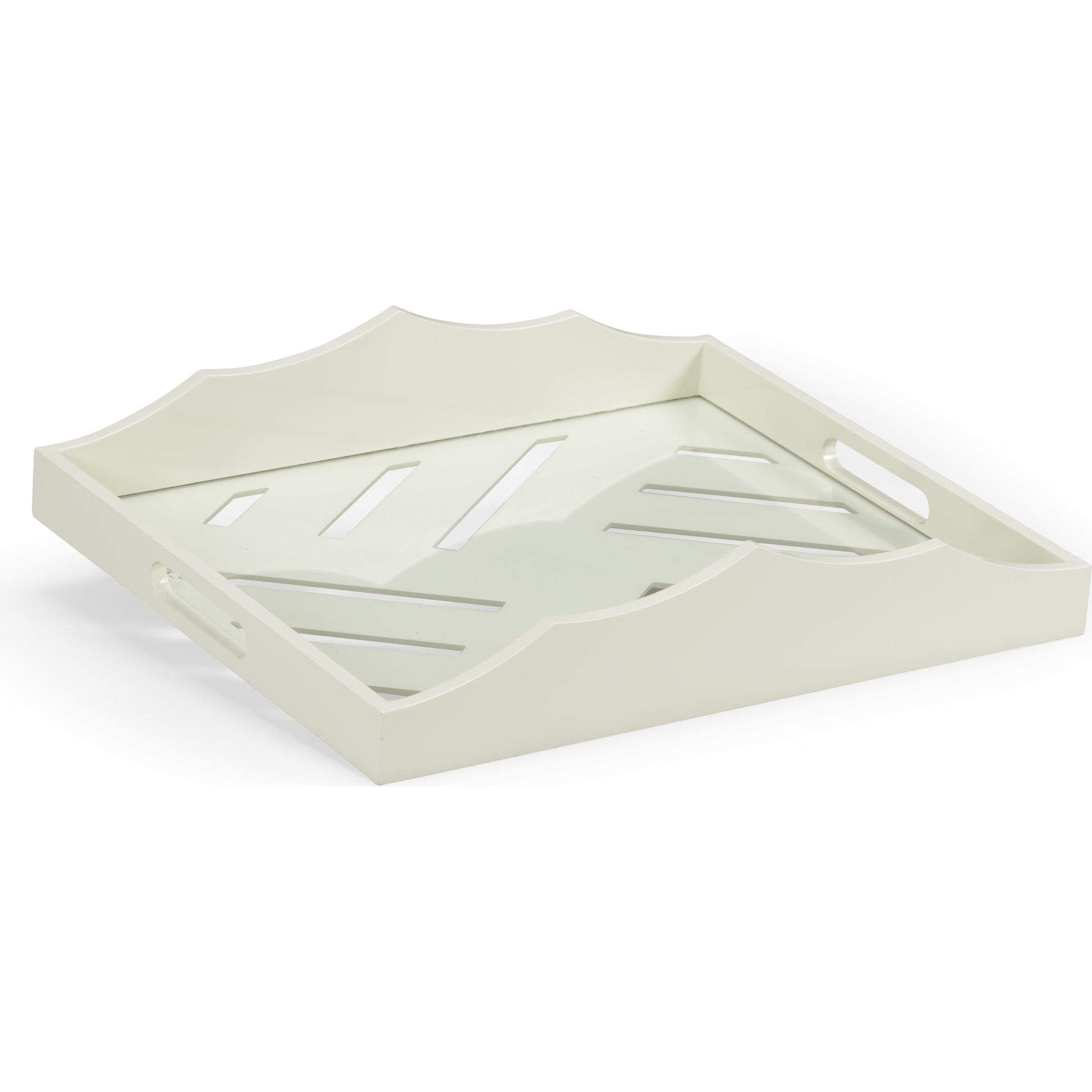 Miles River Tray by Chelsea House in cream, clear. Made from wood in a coastal style.
