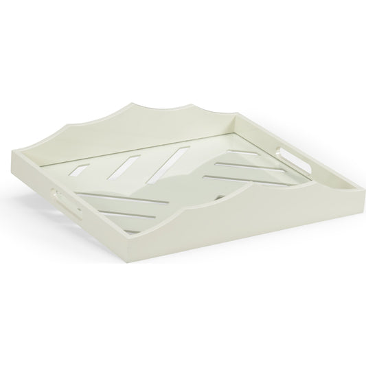 Miles River Tray by Chelsea House in white. Made from wood in a coastal style.
