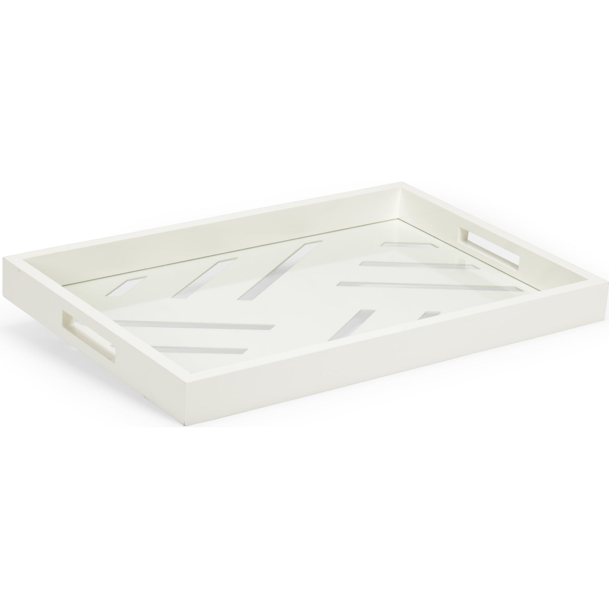 Tidewater Tray by Chelsea House in patriot blue, clear. Made from wood in a coastal style.