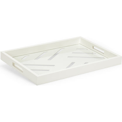 Tidewater Tray by Chelsea House in patriot blue, clear. Made from wood in a coastal style.