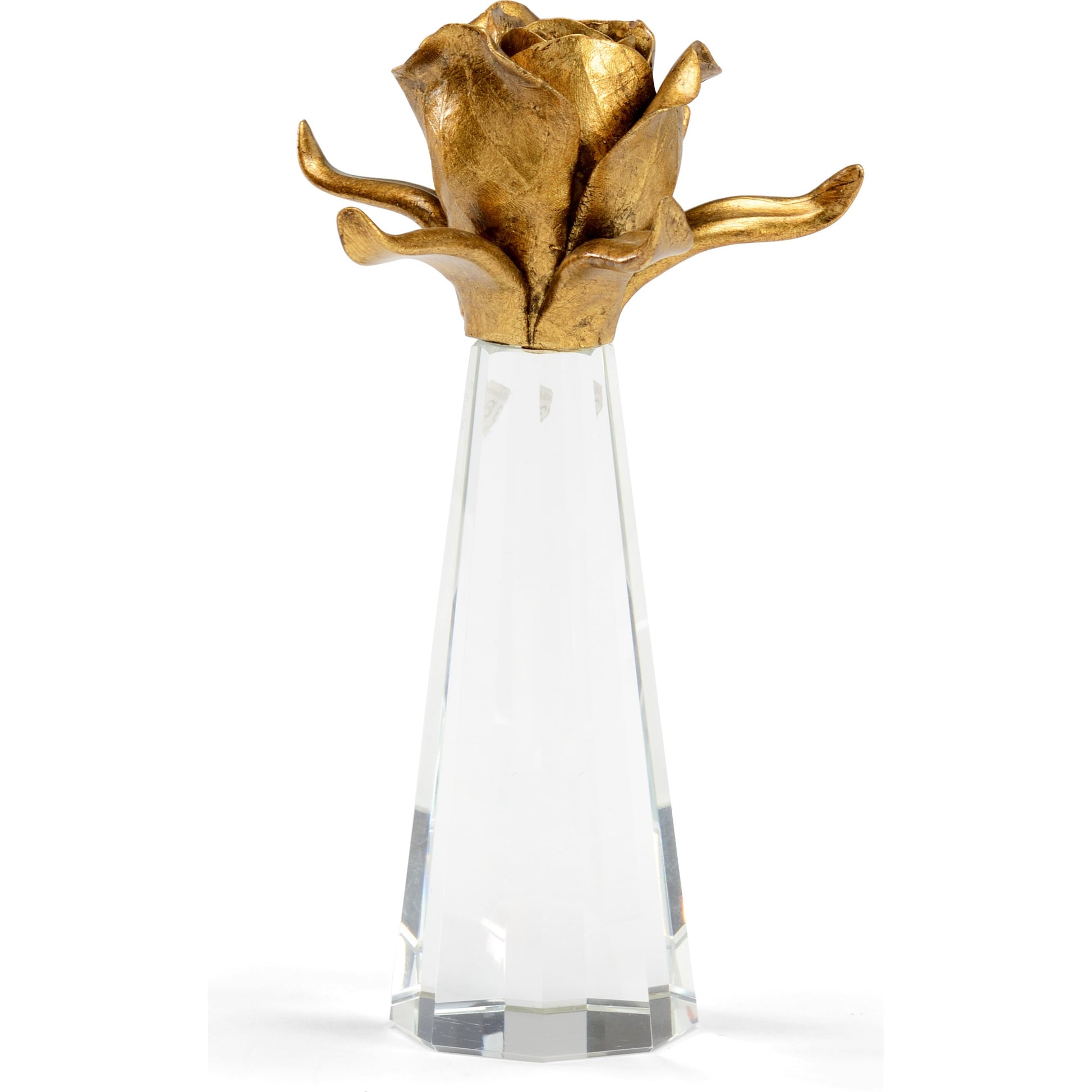Rose on Stand by Chelsea House. Made from porcelain in a transitional style.