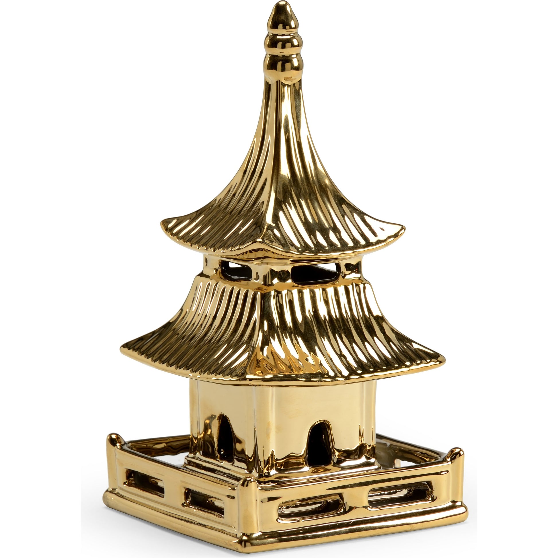 Slim Pagoda by Chelsea House in cobalt, off white glaze. Made from ceramic in a eclectic & global style.