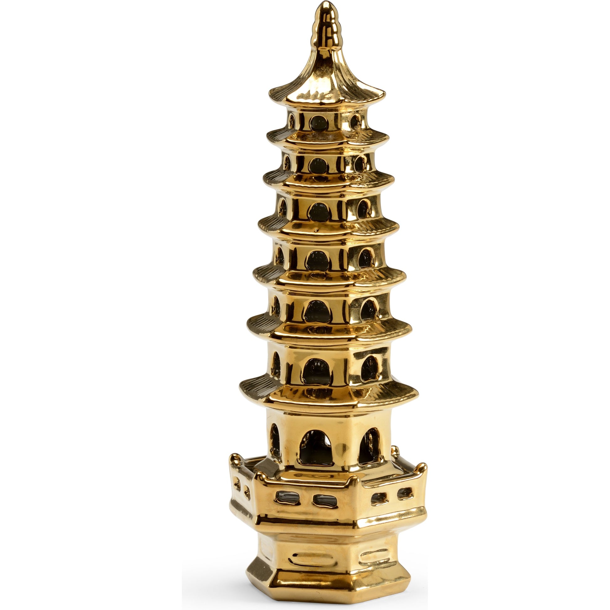 Slim Pagoda by Chelsea House in cobalt, off white glaze. Made from ceramic in a eclectic & global style.