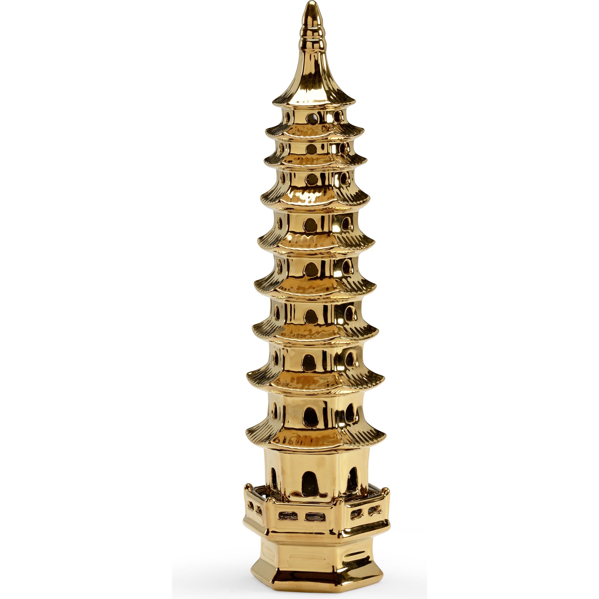 Slim Pagoda by Chelsea House in cobalt, off white glaze. Made from ceramic in a eclectic & global style.