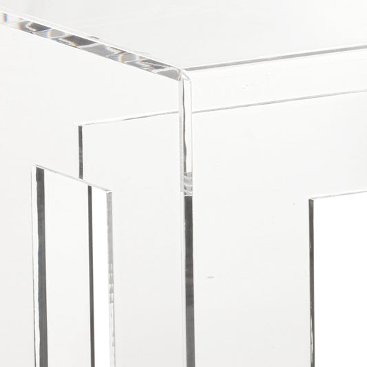 Acrylic End Table by Chelsea House in clear. Made from acrylic in a modern style.