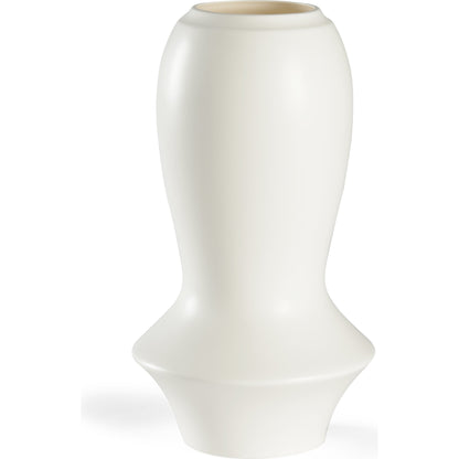 Osaka Vase by Chelsea House in matte white glaze. Made from ceramic in a modern style.