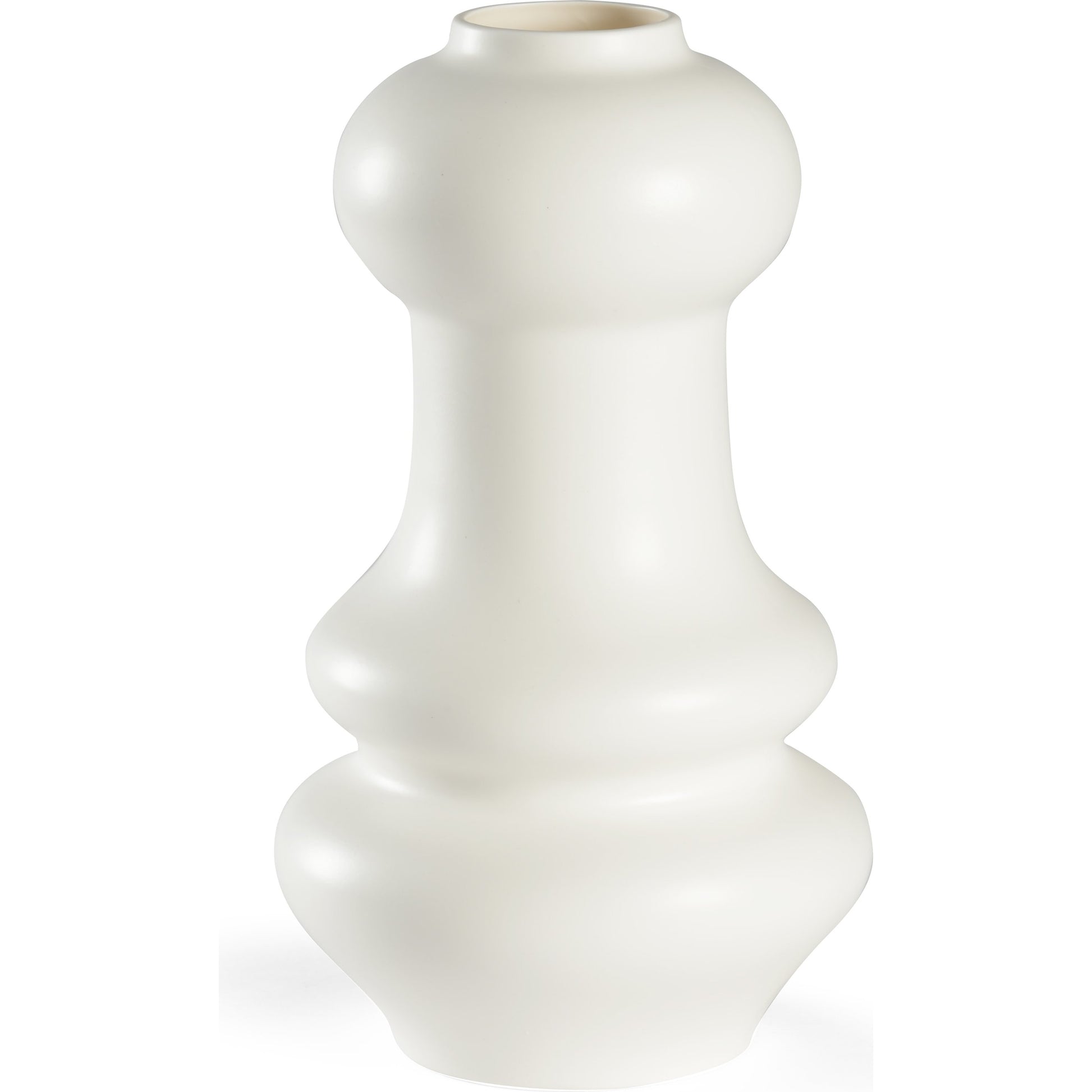 Kyoto Vase by Chelsea House in matte white glaze. Made from ceramic in a modern style.