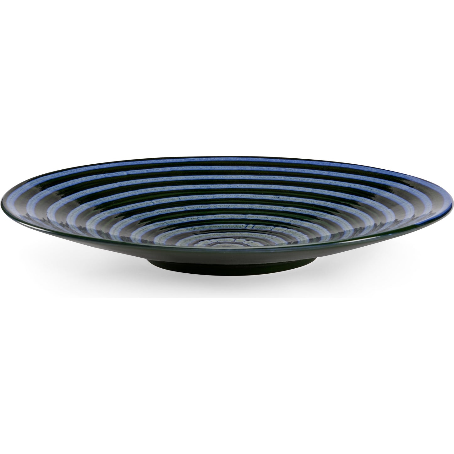 001 SR-384030 | Primary Silo | Swirl Plate by Chelsea House in blue, green, black glaze. Made from ceramic in a modern style.