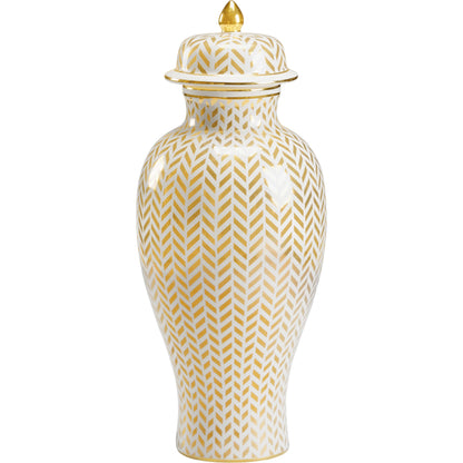 Herringbone Covered Urn by Chelsea House. Made from unique in a transitional style.