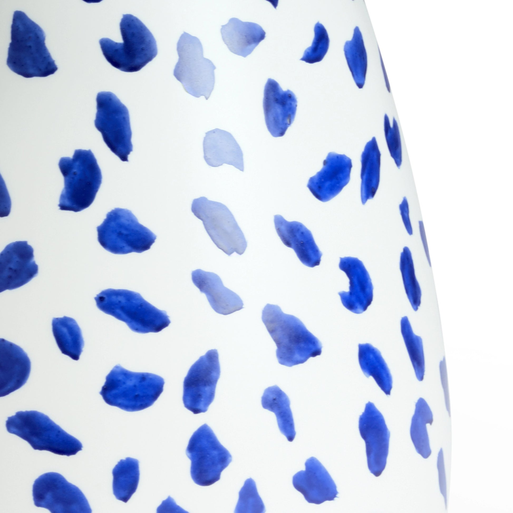 Tokyo Vase by Chelsea House in off white, cobalt glaze. Made from ceramic in a modern style.