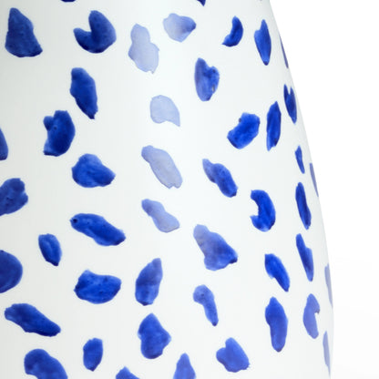 Tokyo Vase by Chelsea House in off white, cobalt glaze. Made from ceramic in a modern style.