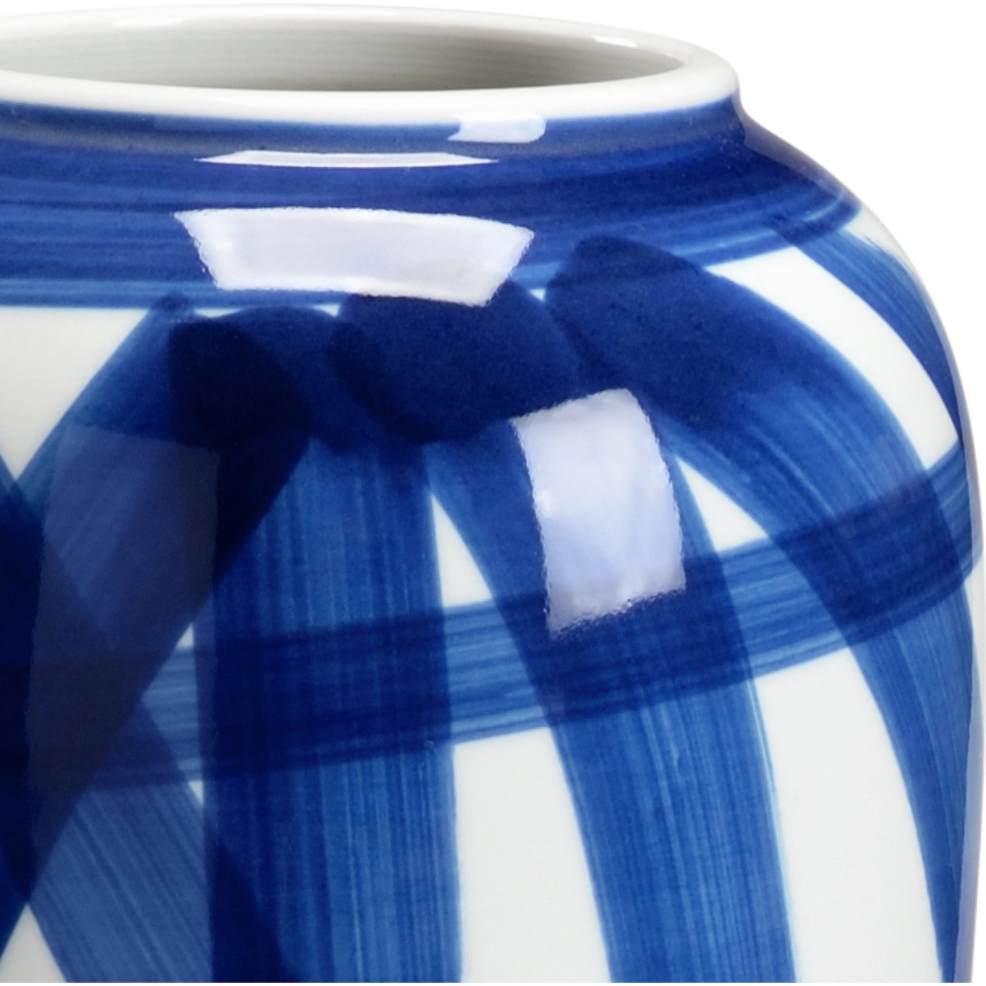 Johnsbury Vase by Chelsea House in cobalt, white glaze. Made from ceramic in a modern style.
