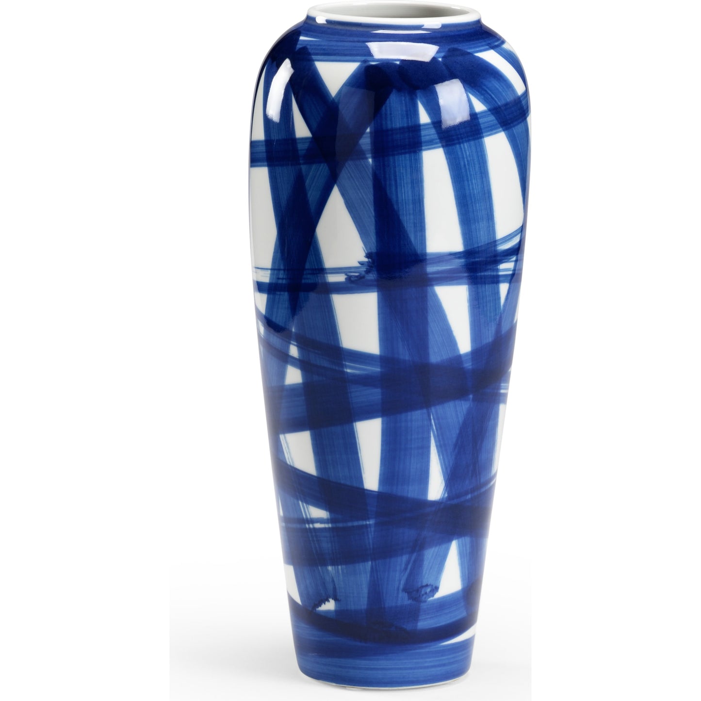 002 SR-383038 | Primary Silo | Johnsbury Vase by Chelsea House in cobalt, white glaze. Made from ceramic in a modern style.