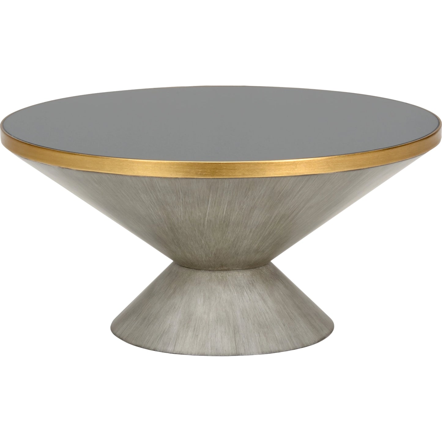 001 SR-383346 | Primary Silo | N Y Cocktail Table by Chelsea House in gray wash, antique gold, dark gray. Made from glass in a modern style.