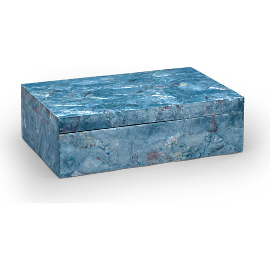 Blue Hammer Shell Box by Chelsea House in blue. Made from shell in a eclectic & global style.