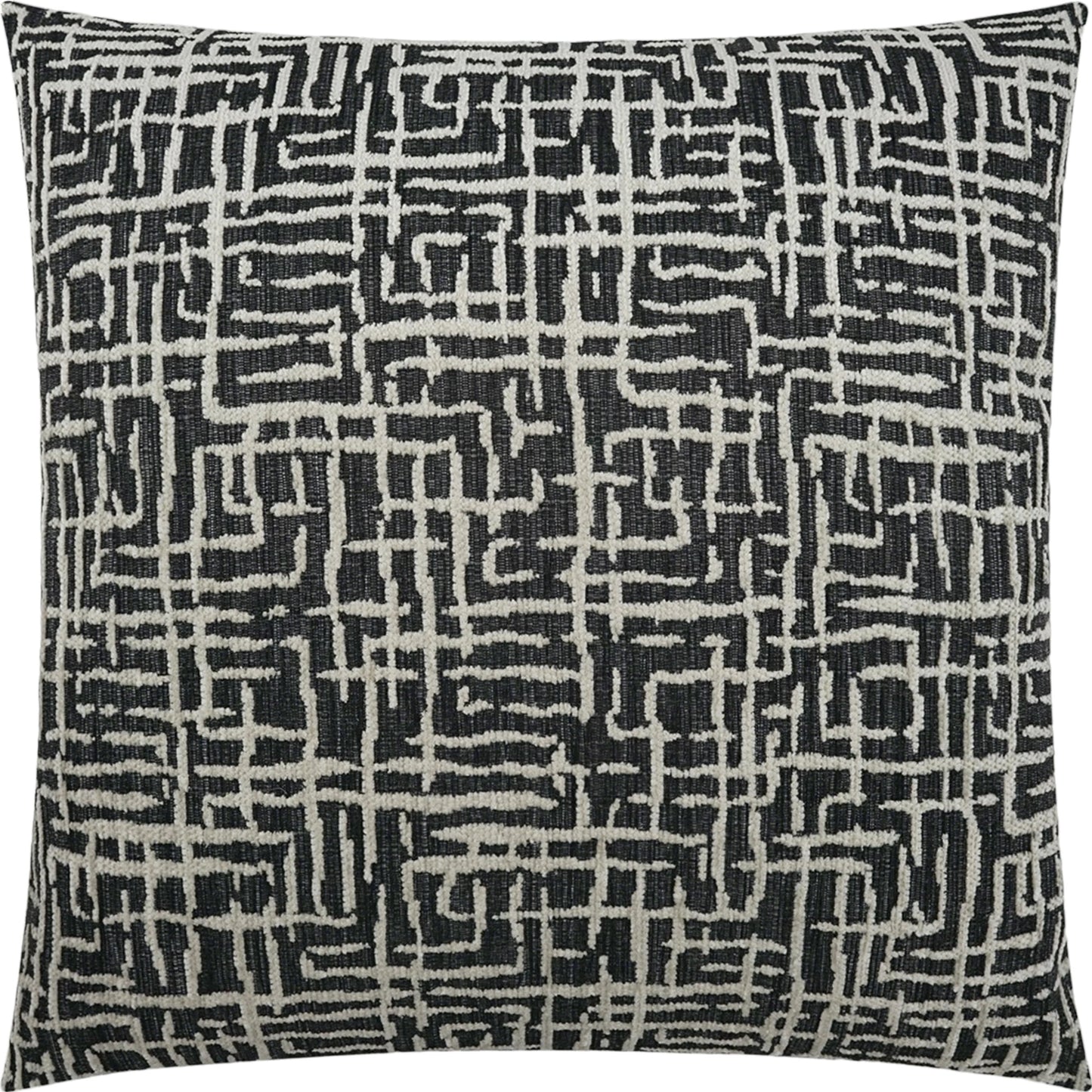 001 SI-2027885 | Primary Silo | Gervais Pillow by DV Kap Home in black. Made from 42.66% acrylic, 50.55% olefin, 16.79% uv polyester in a modern style.