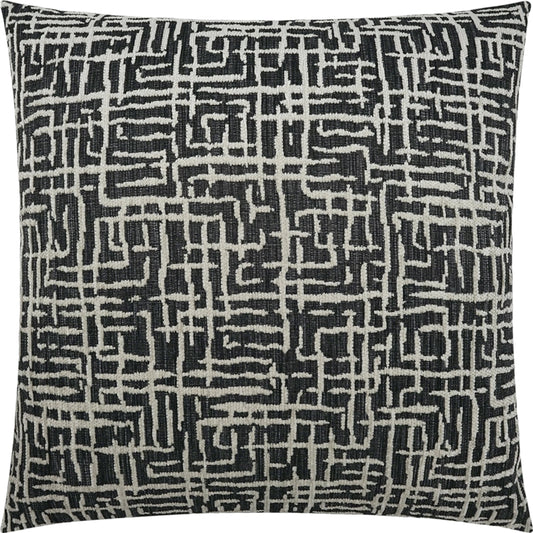 Gervais Pillow by DV Kap Home in black. Made from 42.66% acrylic, 50.55% olefin, 16.79% uv polyester in a modern style.