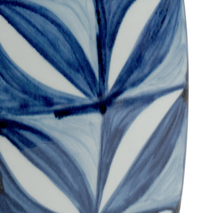 Sanibel Garden Seat by Chelsea House in blue, white glaze. Made from porcelain in a eclectic & global style.