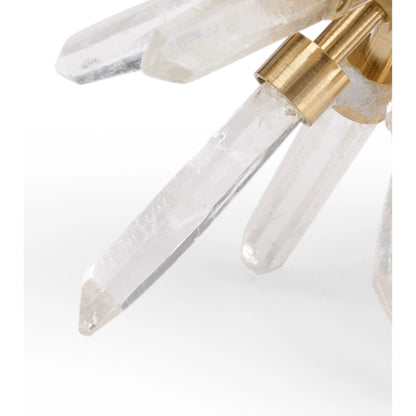 Crystal Accent by Chelsea House in natural clear, antique. Made from rock crystal, brass in a eclectic & global style.