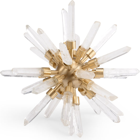 Crystal Accent by Chelsea House in natural clear, antique. Made from rock crystal, brass in a eclectic & global style.