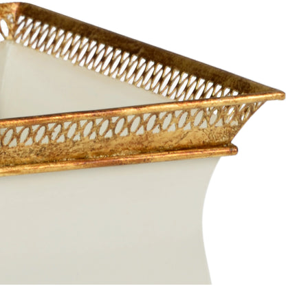 French Tole Planter by Chelsea House. Made from iron in a traditional style.