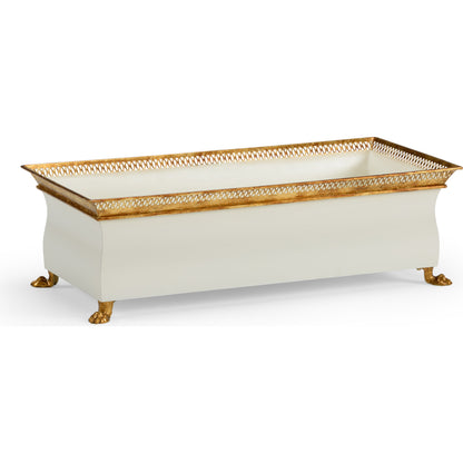 French Tole Planter by Chelsea House. Made from iron in a traditional style.