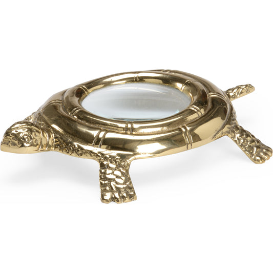 Turtle Magnifier by Chelsea House. Made from metal, glass in a coastal style.