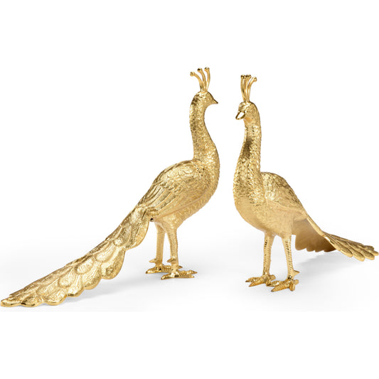 Peacocks by Chelsea House in gold. Made from brass in a eclectic & global style.