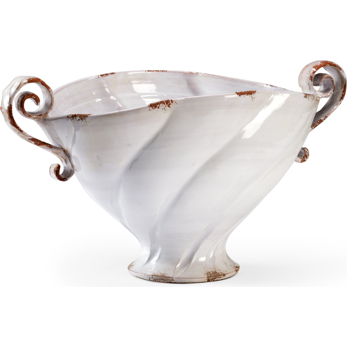 001 SR-384166 | Primary Silo | Tuscan Oval Bowl by Chelsea House in antique white glaze. Made from ceramic in a cottage & farmhouse style.