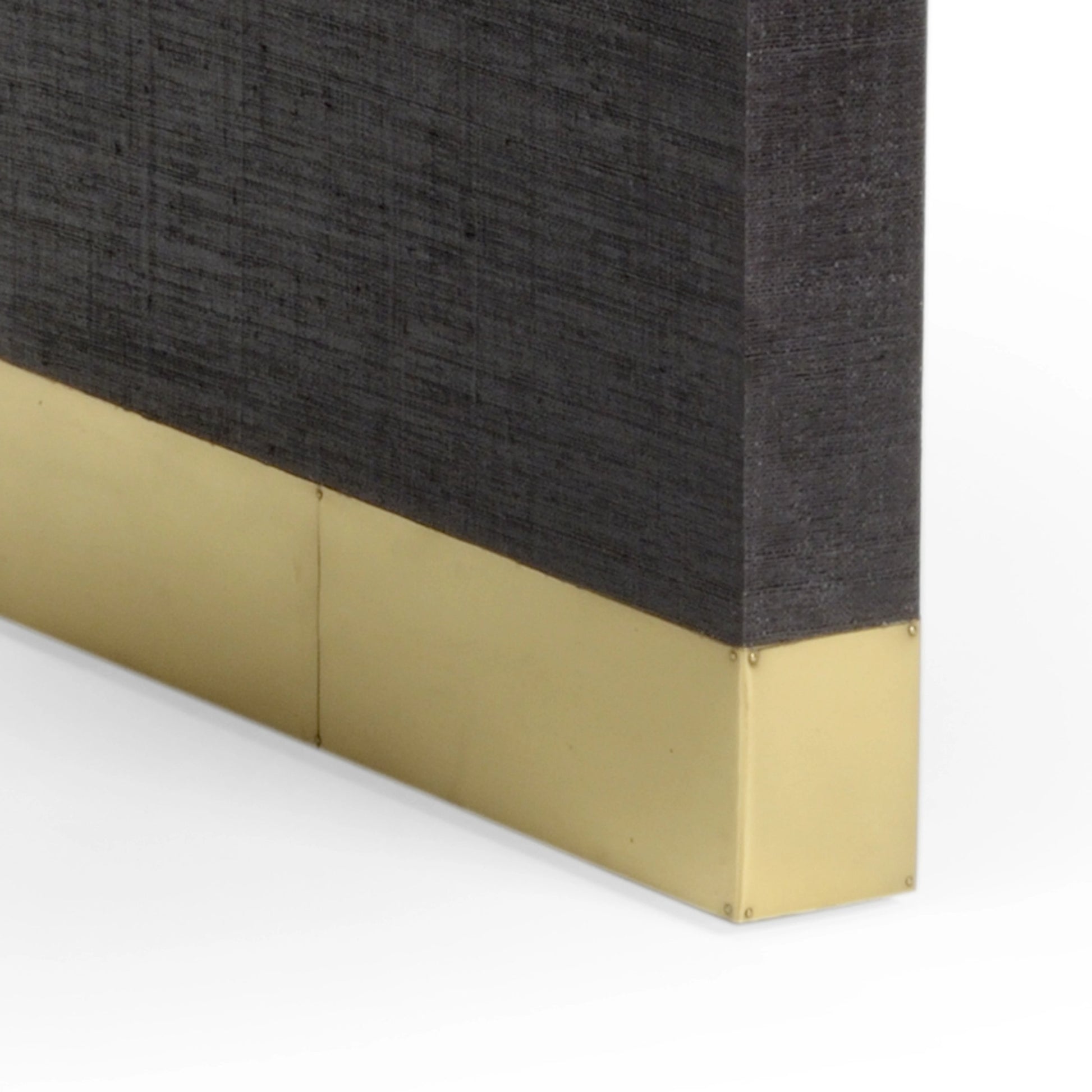 Waterfall Raffia Console by Chelsea House. Made from raffia, brass in a modern style.