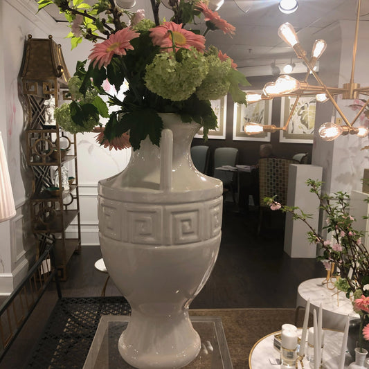 Grecian Urn by Chelsea House in white. Made from ceramic in a transitional style.