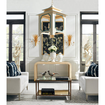 Grecian Urn by Chelsea House in white glaze. Made from ceramic in a transitional style.