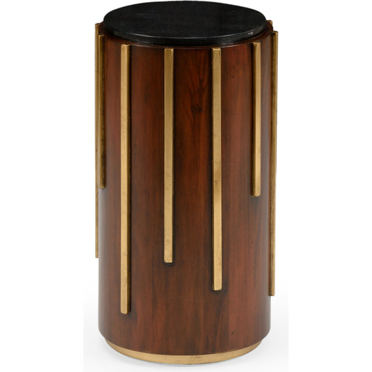 Drip Drop Drink Table by Chelsea House in brown, black, gold. Made from wood, metal, marble in a modern style.