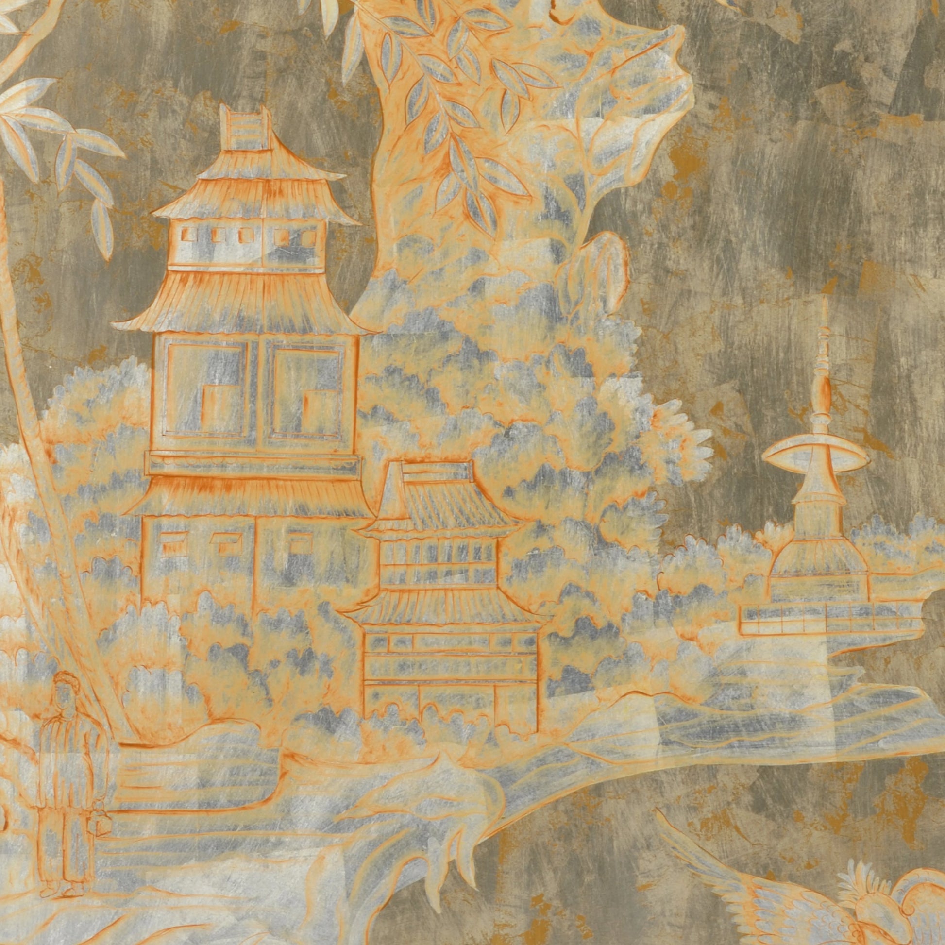 Chinoiserie Panel II by Chelsea House in silver, gold. Made from wood in a eclectic & global style.