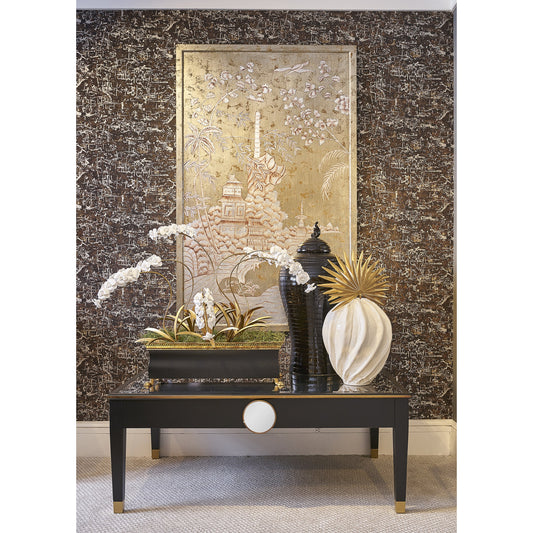Chinoiserie Panel II by Chelsea House in silver, gold. Made from wood in a eclectic & global style.