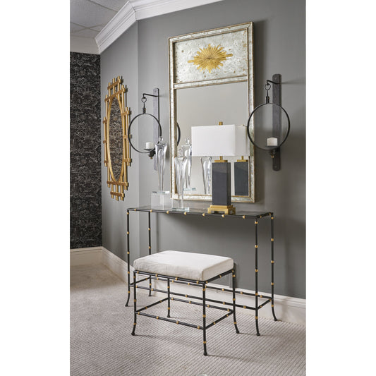 Halcyon Hall Mirror by Chelsea House in antique silver leaf, clear. Made from wood, mirror in a traditional style.