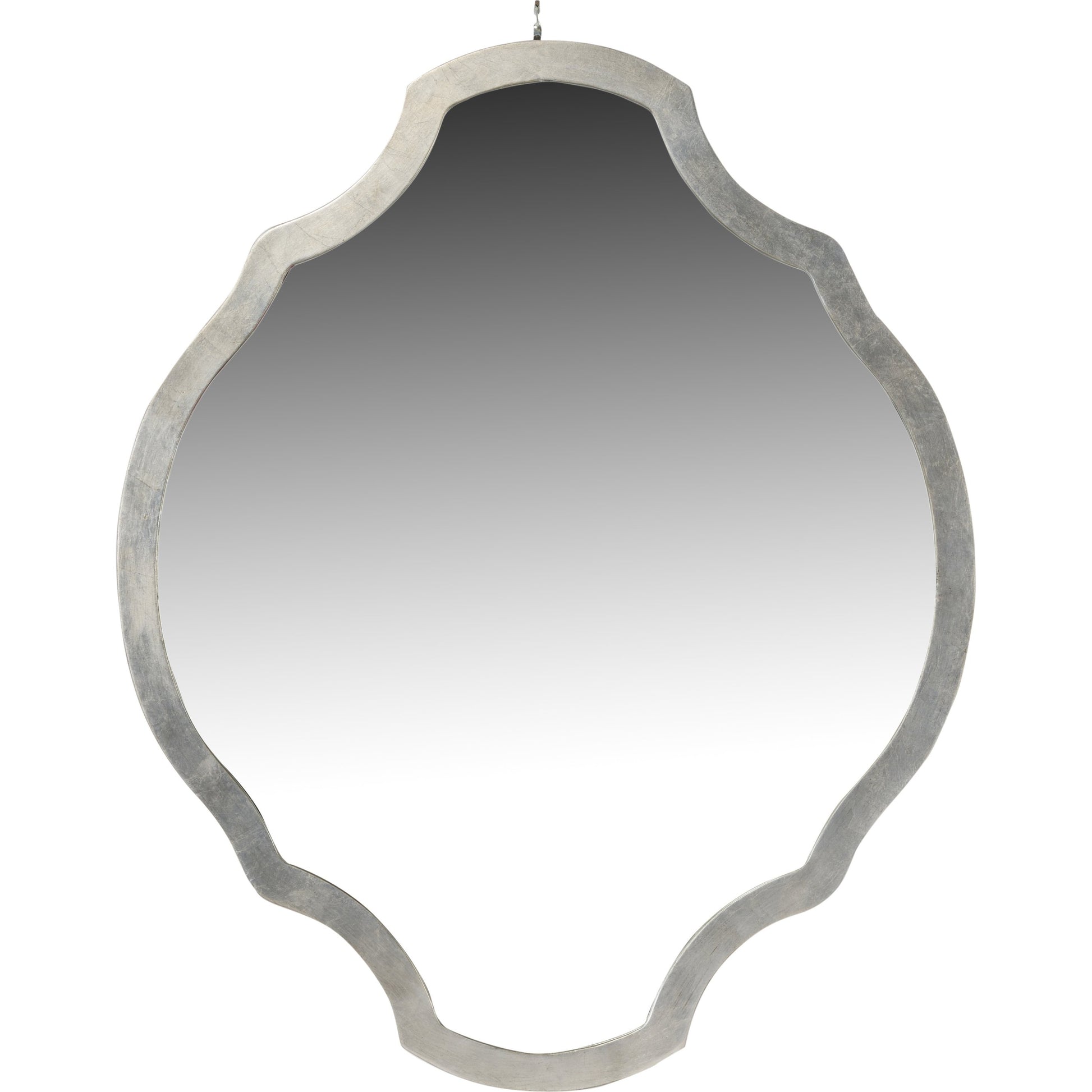 Myrtle Grove Mirror by Chelsea House in antique gold leaf, clear. Made from iron, mirror in a transitional style.