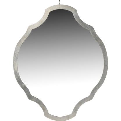 Myrtle Grove Mirror by Chelsea House in antique gold leaf, clear. Made from iron, mirror in a transitional style.