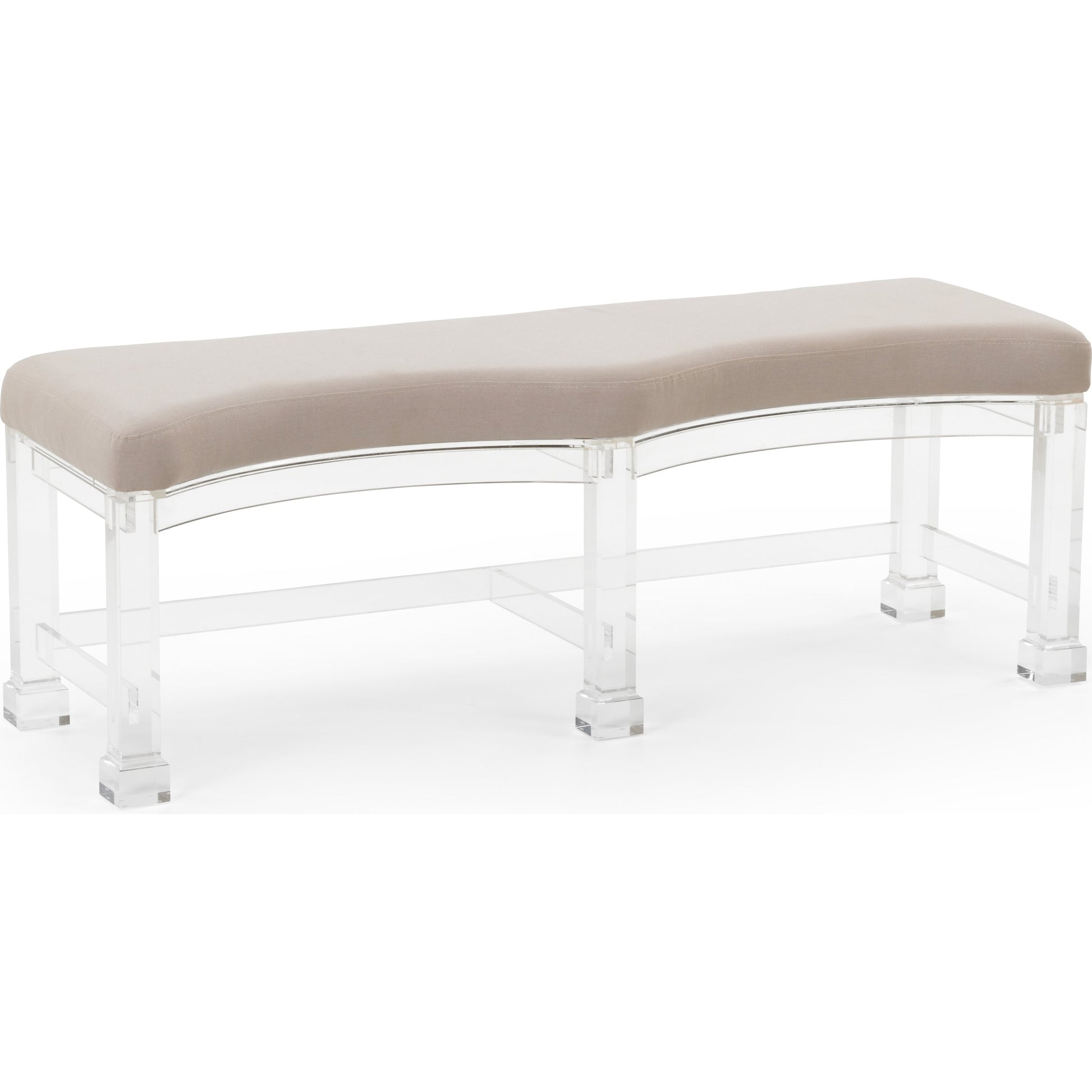 Hollywood Acrylic Bench by Chelsea House in clear, acrylic. Made from acrylic, muslin in a transitional style.