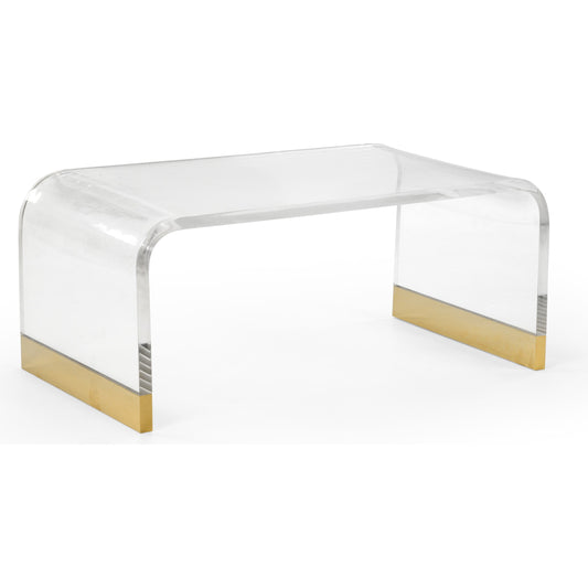 Waterfall Acrylic Coffee Table by Chelsea House. Made from acrylic, metal in a modern style.