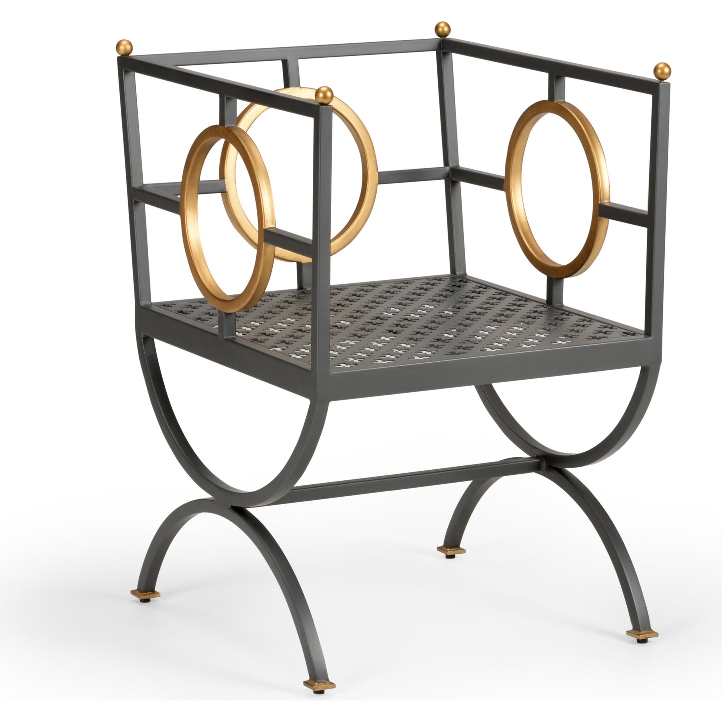 001 SR-782459 | Primary Silo | Circle Chair by Chelsea House in steel, antique gold. Made from metal in a eclectic & global style.